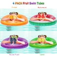 thumbnail image 2 of Inflatable Pool Floats Fruit Swim Tubes Rings, 4 Pack 32.5” Swim Rings Pool Floats Toys for Adults and Kids Beach Swimming Pool Toys, 2 of 6