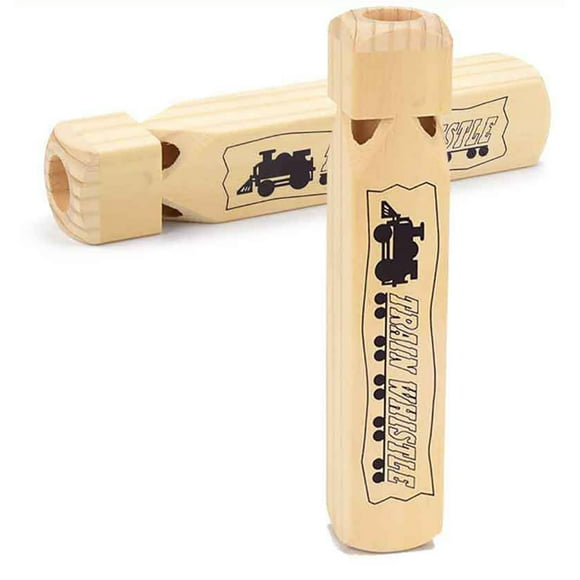 2PCS Wooden Train Whistle 4 Tone Baby Educational Toy Wooden Musical Gift for Kids