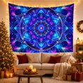 thumbnail image 3 of Cosmic Mandala in a Starry Purple Nebula, Mystical Celestial for Space Lovers, Geometric Wall Art, Housewarming Gift, Tapestry Wall Hanging for Meditation Room and Bedroom, 3 of 7