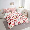 thumbnail image 3 of Homewish Kawaii Red Bow Tie 7pcs Bedding Comforter Set for Teens Girls Female,Merry Christmas Queen Bedding Sets Super Cozy,Xmas Festival Queen Sheet Sets,Microfiber Bedroom Decor,Reversible, 3 of 8
