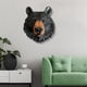 thumbnail image 5 of Escultura de cabeza de animal montada en la pared - estatua de busto de lobo/leopardo/oso, decoración de arte de resina para salón, dormitorio, oficina, bar, 5 of 5