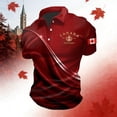 thumbnail image 2 of Wxolcjlv Canada Flag Graphic Short Sleeve Polo Shirt For Men Social Occasion Polos, 2 of 4