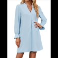 thumbnail image 2 of Vestidos de Verano para Mujer, de Larga, Informales, para Vacaciones en la Playa, Moda 2025 Azul S, 2 of 8