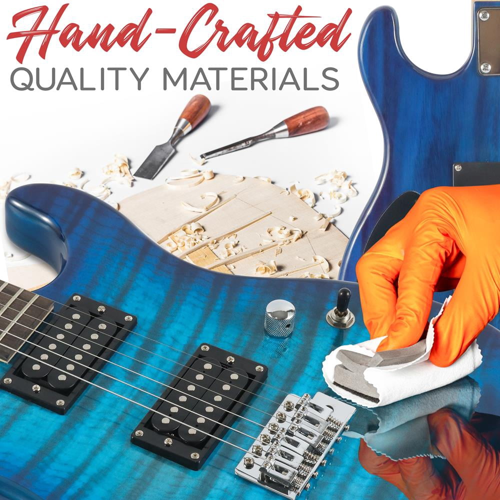 Pyle Beginner Electric Guitar Kit with Amp - Starter Kit Full Size 39" Instrument Package with Humbucker Pickups and Rock Amplifier Starter Set Bundle for Kids All Ages, Youth and Adults