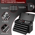 thumbnail image 3 of EastVita 24 Inch 8 Drawer Tool Box Assembled Rolling Tool Box with Wheels Metal Tool Cart Detachable Tool Box with Lock for Workshop Mechanic Garage (Black), 3 of 7
