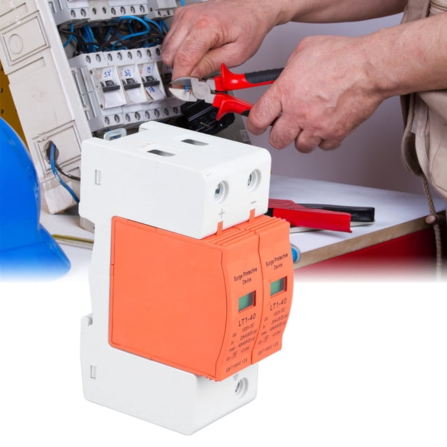 Protector de Sobretensión Fotovoltaica DC, Protector Dispositivo de Sobretensión Resistente A Interferencia Electromagnética reutilizable 2p para Hogar