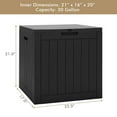 thumbnail image 4 of Costway 30 Gallon Deck Box  Storage Container Seating Tools Organization Deliveries Black, 4 of 9