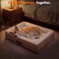thumbnail image 3 of Orthopedic Dog Bed Large Waterproof Pet Sofa Bed Four-Sided Bolster Cushion Dog Couch with Removable Washable Cover,Pink, 3 of 10