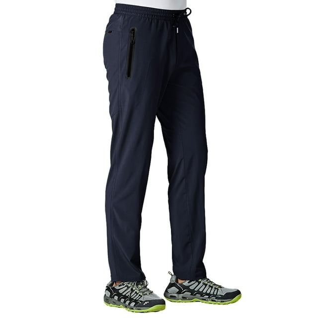 Pantalones TBMPOY para hombre, viajes, senderismo, secado rápido, cortavientos, 3XL, azul marino