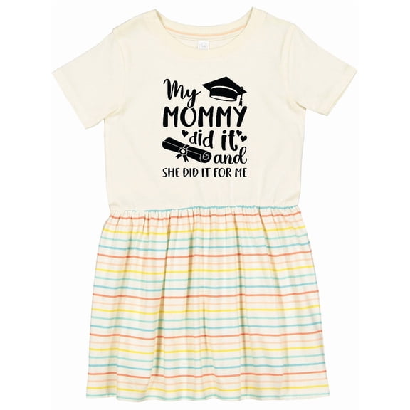 Inktastic My Mommy Did It Graduation Girls Toddler Dress