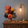 thumbnail image 5 of Mini Artificial Thanksgiving Pumpkin Maple Leaf Potted Plants, Realistic Fall Autumn Greenery Tabletop Ornament, Small Faux Plants Decor for Home Office Desk Indoor Holiday, 5 of 7