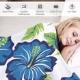thumbnail image 3 of Blue Hibiscus Flowers Throw Blanket Gifts for Women 50"x60" Aloha Hawaiian Tropical Throw Blanket Ultra Soft Warm Fleece Blanket Novelty Unique Ideas Gifts Blankets Flannel Winter Blanket, 3 of 8