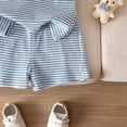 thumbnail image 5 of Caqnni Toddler Baby Girl Smocked Outfit Ruffle Halter Shirt Flared Pants Set Toddler Bell Bottom Outfit Summer Clothes 2Pcs Summer Playwear Beach Outfits 2-3 Years,Blue, 5 of 9