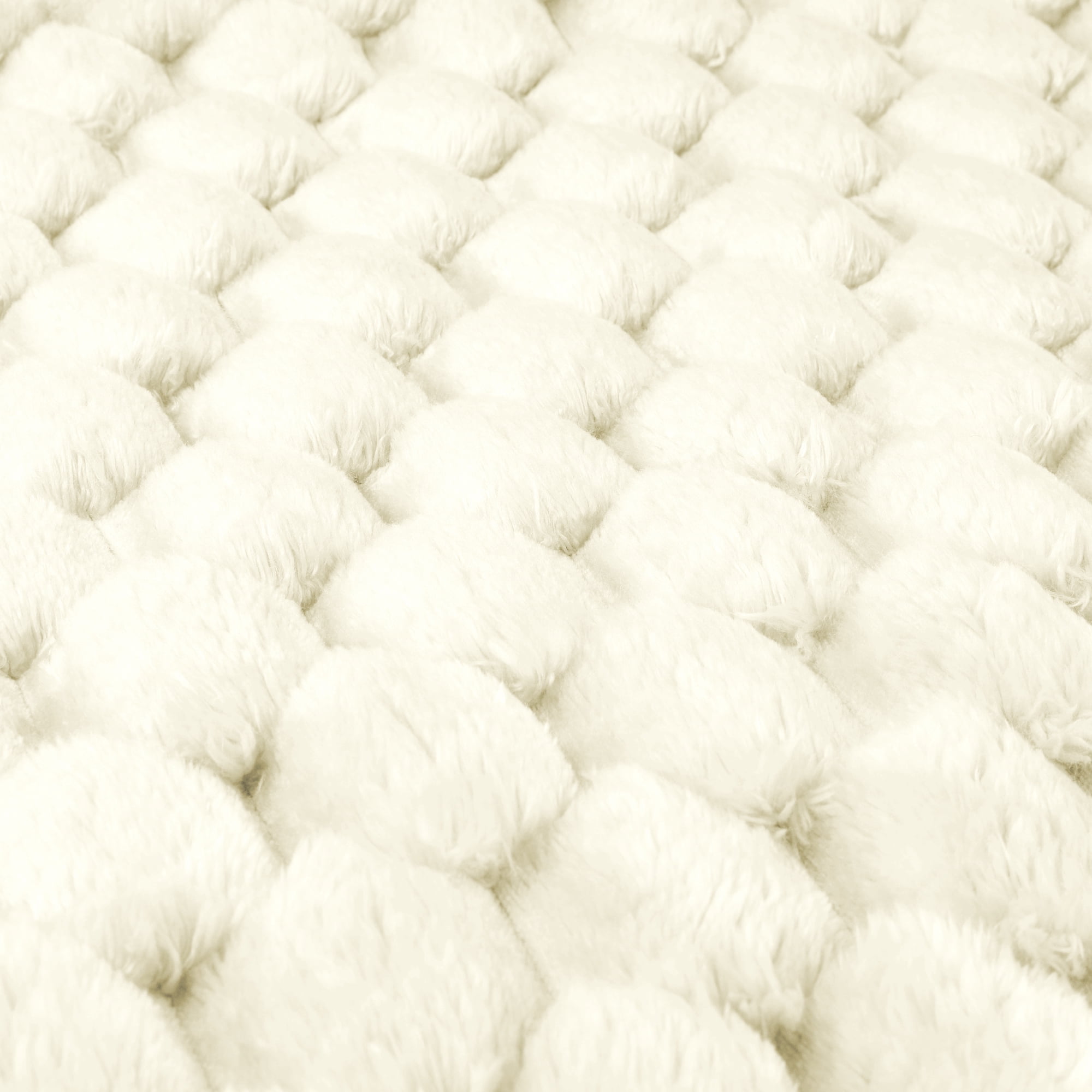 Unique Bargains 2 Soft Throw Pillow Covers Fur Decorative Fuzzy Plush Cushion Covers White 16" x 16"