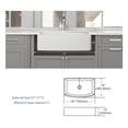 thumbnail image 2 of Mocoloo 30 Farmhouse Sink White Arch Edge Curved Apron Front Ceramic Porcelain Fireclay Single Bowl, 2 of 7