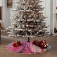 thumbnail image 4 of Lukts Pink Parrot Tropical Blossoms Print Color Life Christmas Tree Skirt, Winter Holiday Tree Mat Decoration ,Can be Used as A Shawl-, 4 of 6