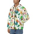thumbnail image 3 of Honeii Floral Vintage Print Hoodies for Men, Pullover & Full Zip, Breathable Zip up Hoodie, Sweatshirt-X-Large, 3 of 5