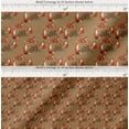 thumbnail image 2 of Soimoi Brown Cotton Cambric Fabric Tree Stump & Fox Animal Decor Fabric Printed Yard 42 Inch Wide, 2 of 7