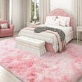 thumbnail image 6 of Socofuz Super Soft Fluffy Rug for Bedroom,6x9 Tie-dye Pink Anti-Skid Plush Floor Carpet for Living Room Home Decor, 6 of 7