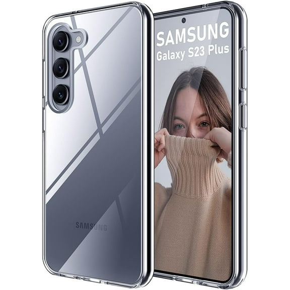 Crystal Clear Samsung Galaxy S23 Plus Case.Soft Slim Fit Transparent Plastic TPU Protective Silicone Cover Phone Cases for Samsung Galaxy S23 Plus [Slim Thin & Comfort Grip] [Shockproof]