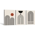 thumbnail image 2 of Black and White Boho Abstract Wall Art 3 Pieces Neutral Geometric Line Sun Canvas Prints Painting Geometry Artwork for Home Office Bedroom Bathroom and Living Room Wall Décor 12"x16", 2 of 5