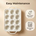 thumbnail image 3 of (2Pcs) Silicone Muffin Pan for Baking with Metal Reinforced Frame, 12 Cup Regular Size Cupcake Pan, BPA Free Silicone Muffin Tray, Cupcake Baking Pan Bite Molds for Oven Safe, 3 of 7