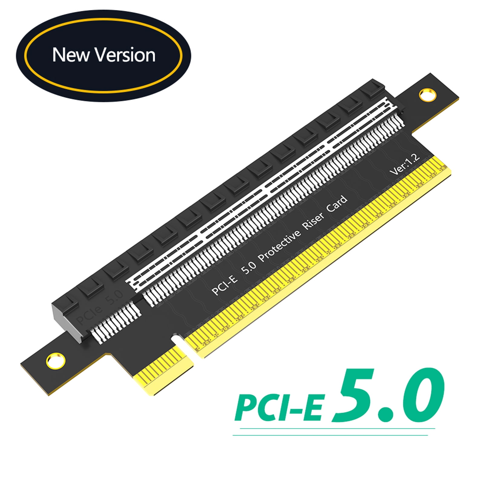 PCIE 16X 5.0 Rising Entended Card 180 Degree Extension Adapter for Computer Connection Desktop Motherboard Extender
