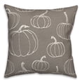 thumbnail image 2 of Creative Products Gray Pumpkin Pattern 18 x 18 Spun Poly Pillow, 2 of 3