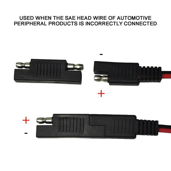 12/24V Sae Polarity Reversal Adapter Connector For Converting Solar Cells