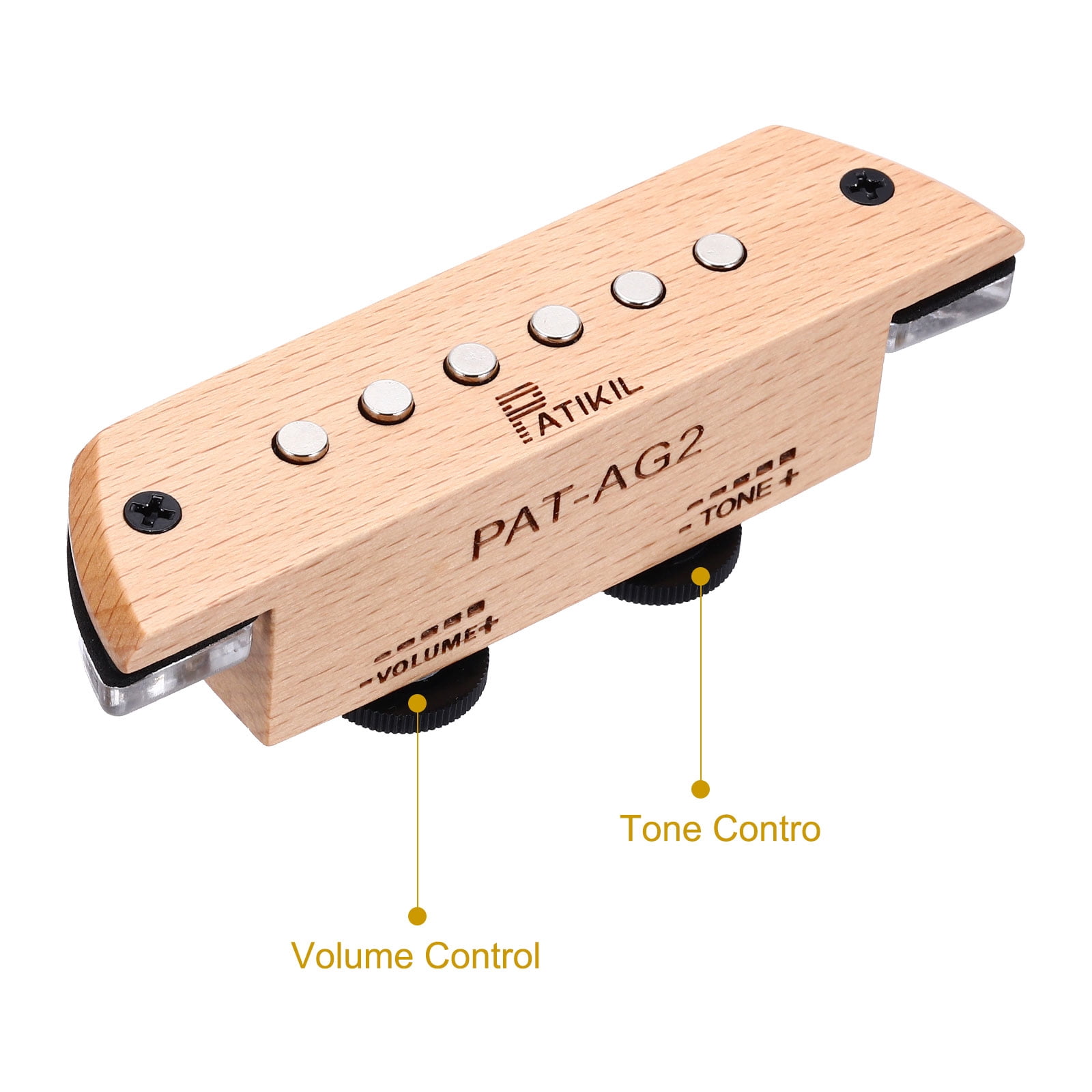 Uxcell Acoustic Guitar Pickup, Passive Guitar Pickups Volume Timbre Control