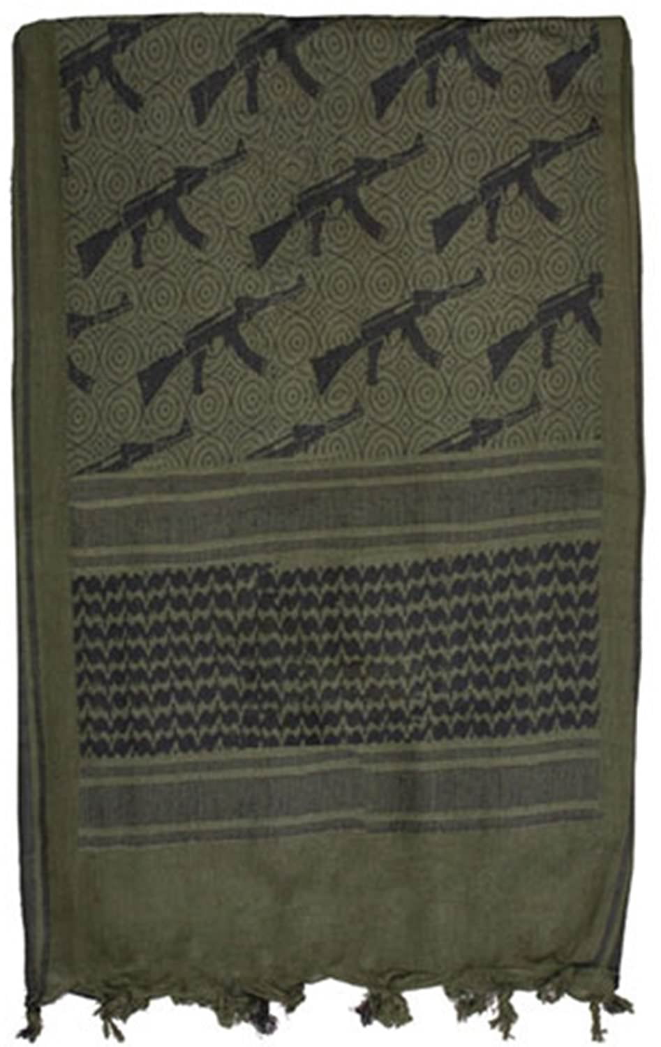 Shemagh Sand Arab scarf in Army military colours with AK-47 pattern Coyote 