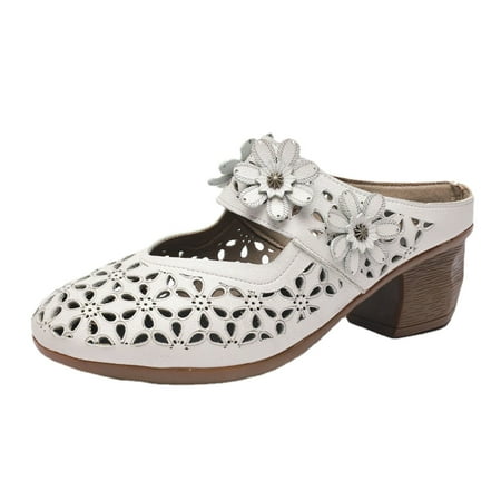 

Fsqjgq Size 12 Womens Shoes Sandals Women Sandals National Wind Tunnel Casual Wear Medium Heel Thick Heel Hollowed Out Women Wrap Sandals Womens Lace Up Sandals Size 12 White 40