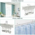 thumbnail image 2 of Tringle à Rideaux Flexible pour Baie Vitrée, Rail de Plafond Courbé de 5 m, Support en Plastique Pliable et Robuste pour Division de Pièce, 2 of 5