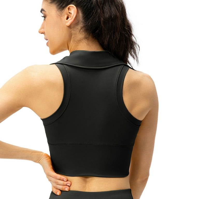 Xmarks Women's Workout Cropped Tank Top V Neck Athletic Crop Top