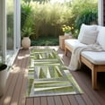 thumbnail image 6 of Addison Rugs Chantille Indoor/Outdoor Transitional Squares Green Washable Runner Rug, 2'3" x 7'6", 6 of 6