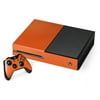 Skinit Textures Orange Carbon Fiber Xbox One Console and Controller Bundle Skin