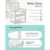 thumbnail image 3 of HDPE Outdoor Dining Chairs Set of 2, All-Weather Resistant Patio Dining Chairs with Armrest Ergonomic Design for Balcony, Backyard, Garden,Lawn (White, Dining Chair), 3 of 7