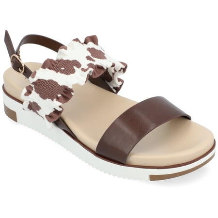 

Journee Collection Womens Riya Formed Footbed Sling Back Sandal