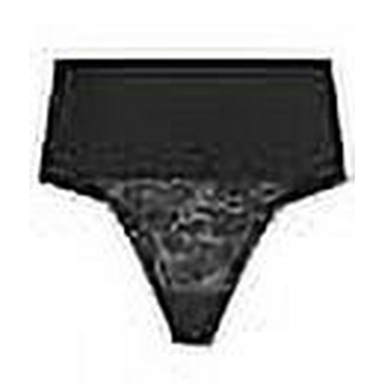 Maidenform Womens Shaping Thong with Cool Comfort, XL, Black Lace 