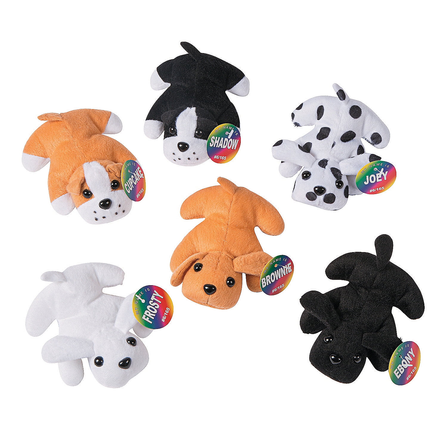 Mini Plush Dogs Party Favors 12 Pieces