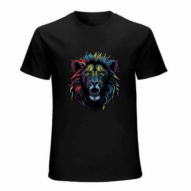 Lion T-shirt Lion Unisex T-shirt Unisex tees Casual Cotton Colorful Printing