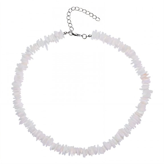 DESIGNICE Shell Necklace White Shell Chips Boho Necklace Ocean Vibes Beach Necklaces for Women