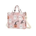 thumbnail image 7 of FORMRS Womens Corduroy Tote Bag Crossbody Shoulder Handbag with Pocket, Pink Halloween Ghosts, 7 of 7