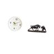 thumbnail image 5 of Reloj de pared moderno con números grandes y movimiento silencioso con figura de toro, escultura de oso y Feng Shui para decoración del hogar y l, 5 of 8