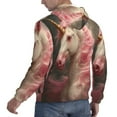 thumbnail image 6 of Wukai Haired White Horse Print Men Hoodies Fleece Sweatshirts Long Sleeve Sweaters Pullover Fall Outfits Winter Clothes-X-Large, 6 of 7