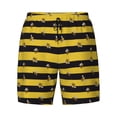 thumbnail image 4 of Lsque Mens Swim Trunks Striped With Bees Pattern - Bathing Suit Compression Liner - Beach Swim Shorts Swimwear - (S-3XL) - Stretch Quick Dry -XX-Large, 4 of 9