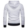 thumbnail image 4 of Men Sweatshirt Gym Long Sleeve Drawstring Hooded Plaid Cardigan Zipper Hoodie, 4 of 9