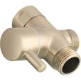 thumbnail image 1 of Dual Shower Head Diverter G1/2" 2-Way Brass Brushed Gold Connector, 1 of 4