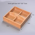 thumbnail image 4 of Bamboo Nut and Candy Serving Tray, Party Appetizer Platter Veggie Dish, Candy Bowl for Party, Taco Dip Parties Platters - 22*22*6cm, 4 of 5