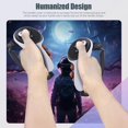 thumbnail image 5 of (1 par) Funda de agarre para mando compatible con Quest 3, con correa de mano ajustable, funda protectora suave de silicona para realidad virtual, color blanco, 5 of 5